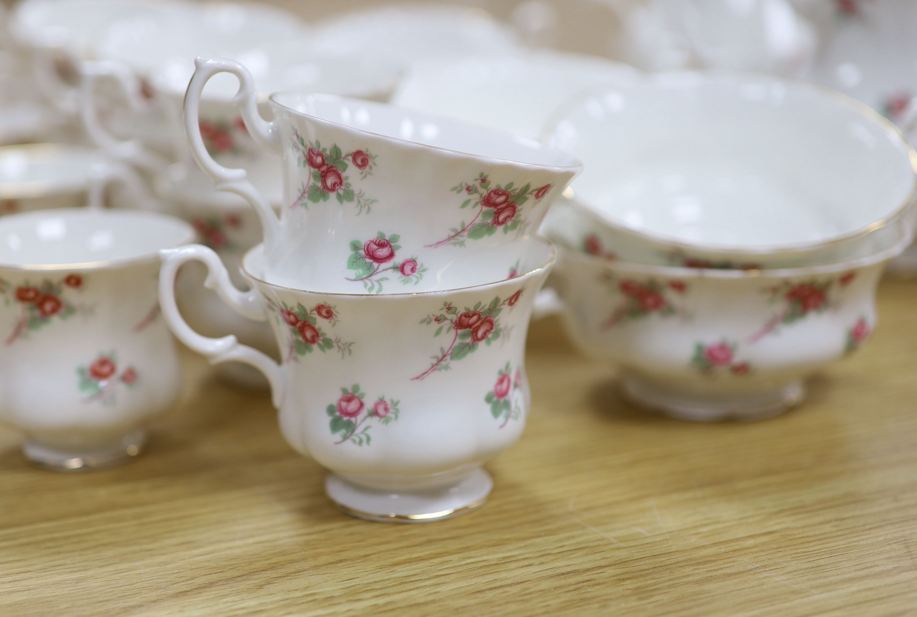 A Richmond bone china dinner and tea service, Rose Tyme pattern